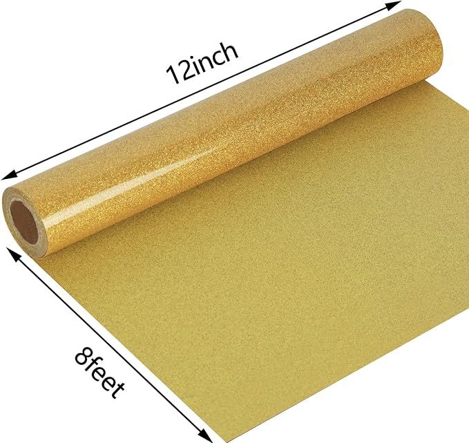 guangyintong Glitter Gold Heat Transfer Vinyl HTV Rolls