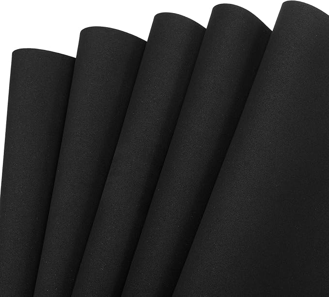 MECCANIXITY EVA Foam Sheets Black 19.7 Inch x 35.4 Inch 1mm Thick Crafts Foam