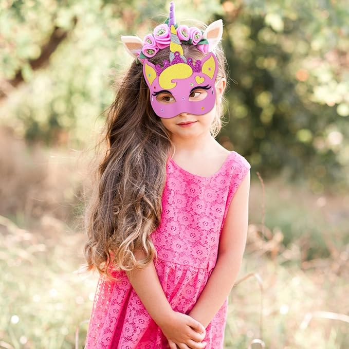 Fennoral 6 Pack Unicorns Masks Craft
