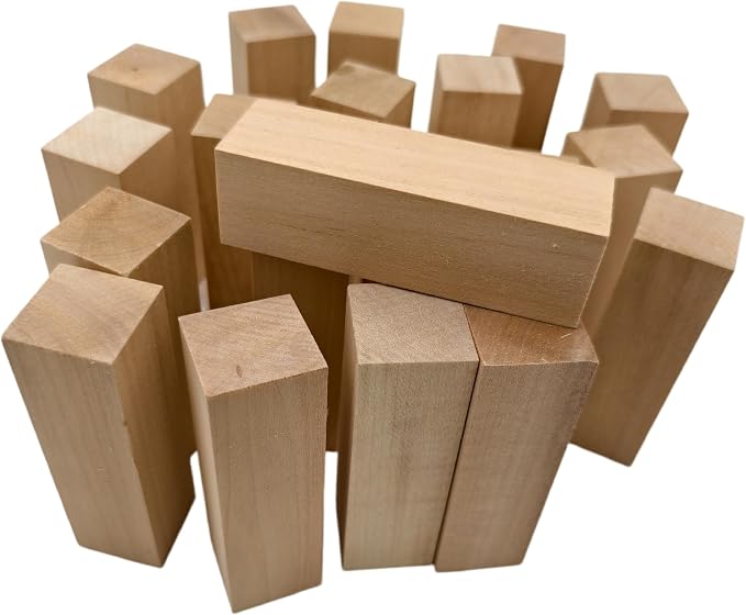 20PCS Basswood Carving Blocks, Whittling Wood Carving Kit, Unfinished Wooden