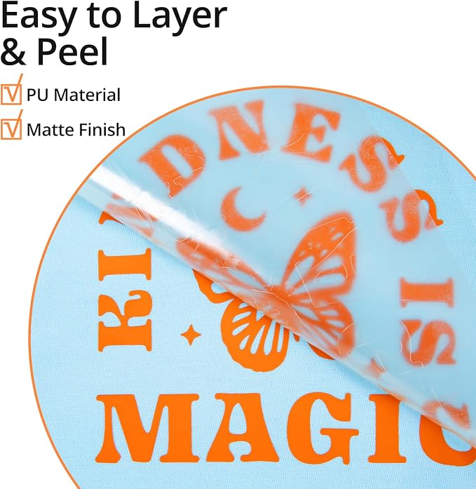 Dysania Orange Heat Transfer Vinyl, 10 Pack 12 x 12in Orange HTV Vinyl | Iron
