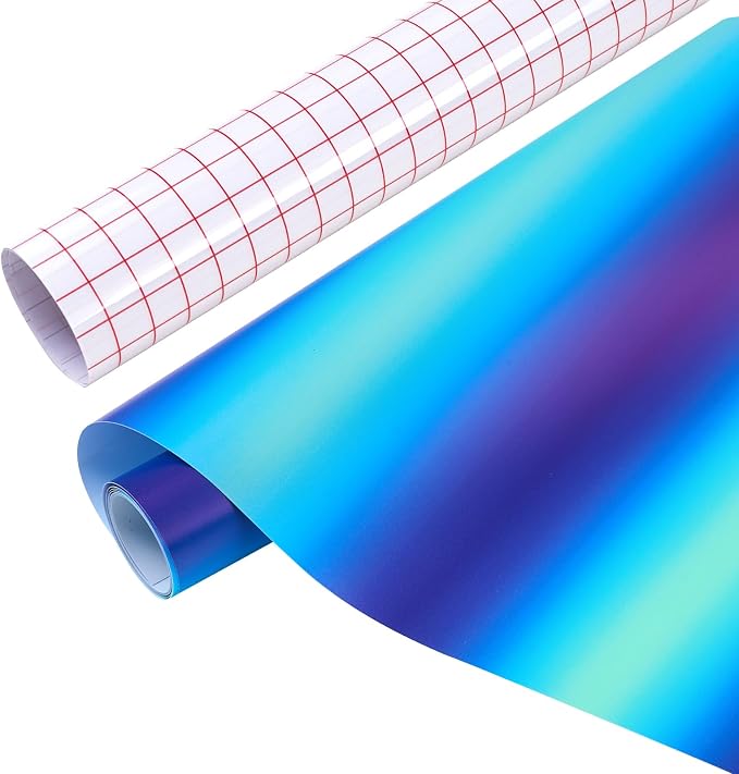 Tintnut Blue Gradient Permanent Vinyl Roll 12in x 5ft Self Adhesive Vinyl |