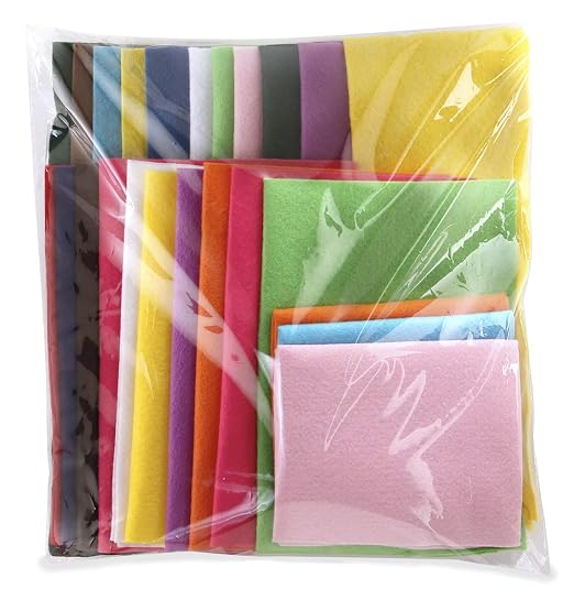 Hygloss Products Felt Fabric Remnants, Crafting Supplies, Felt Sheets