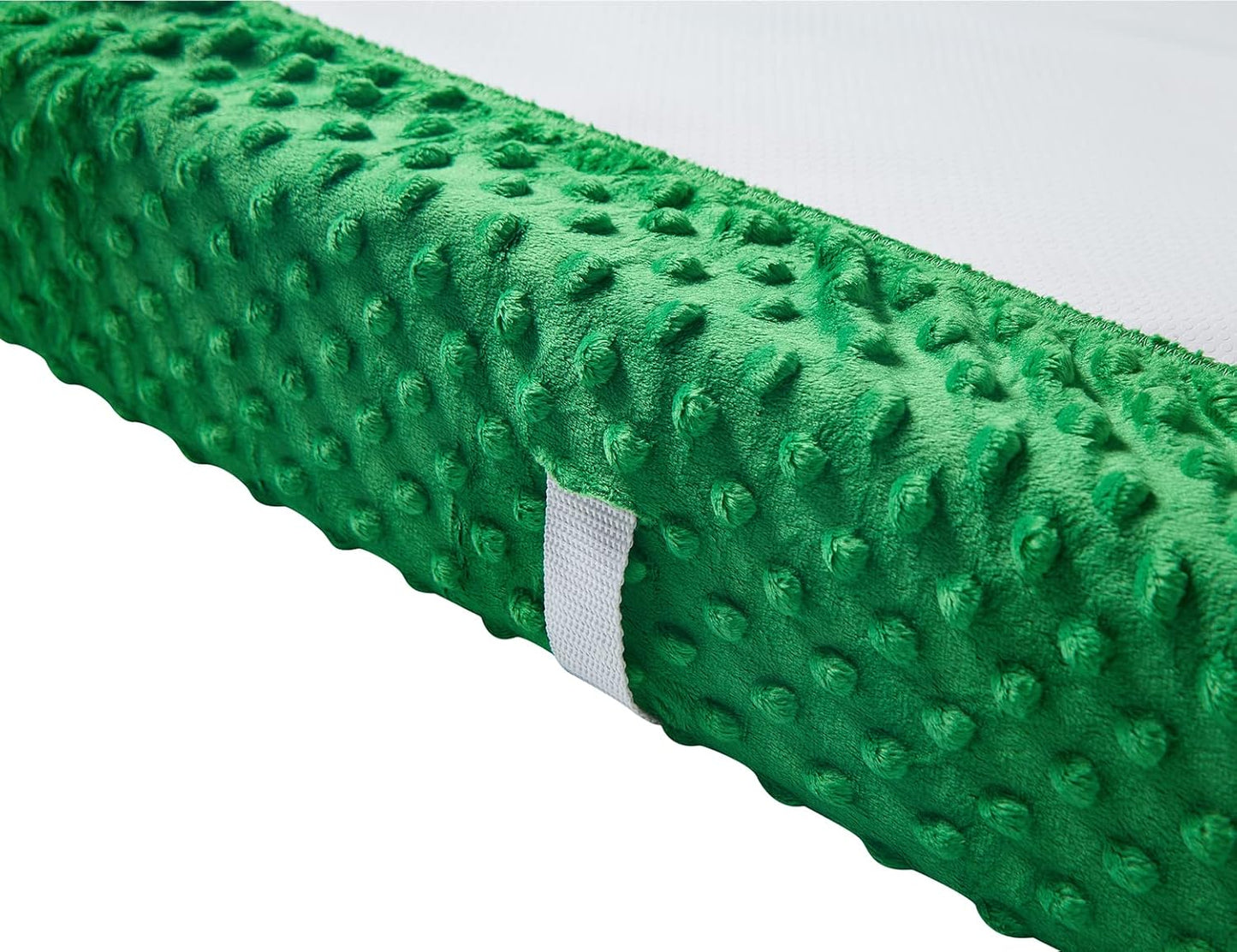 Solid Changing Table Pad Cover Cradle Sheet, Fits 32"/34''x16 Contoured Diaper Changing Pad, Ultra Soft Cozy Dots Plush Changing Table Covers, Breathable Wipeable Removable (Fern Green)