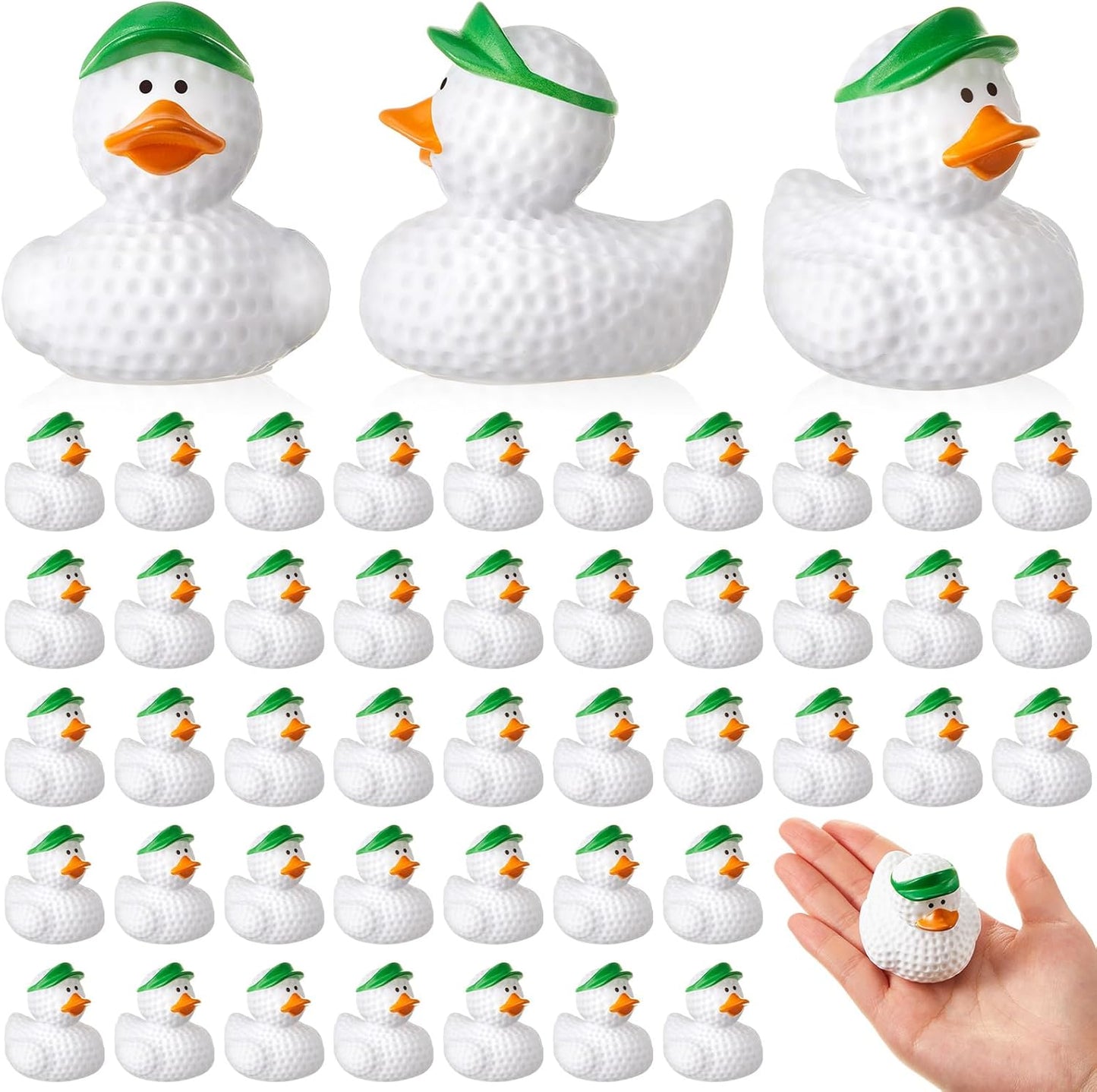 Deekin 24 Pcs Rubber Duck 2 Inch Bulk Sport Party Favors for Birthday Party Decorations Club Player Gift (Golf Ball)