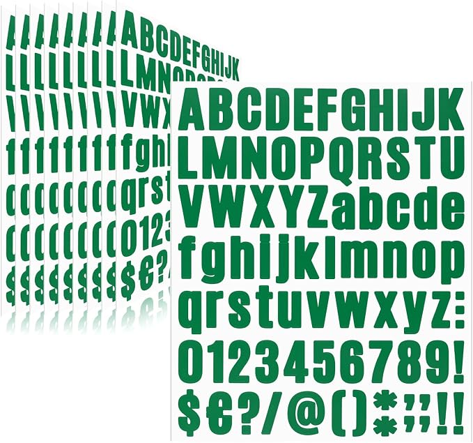 Letter Stickers, Mailbox Numbers, 1 Inch Waterproof Vinyl Alphabet | 1 Inch