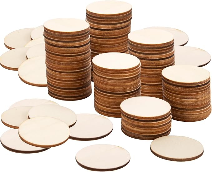 150 Pieces Unfinished Wood Circles