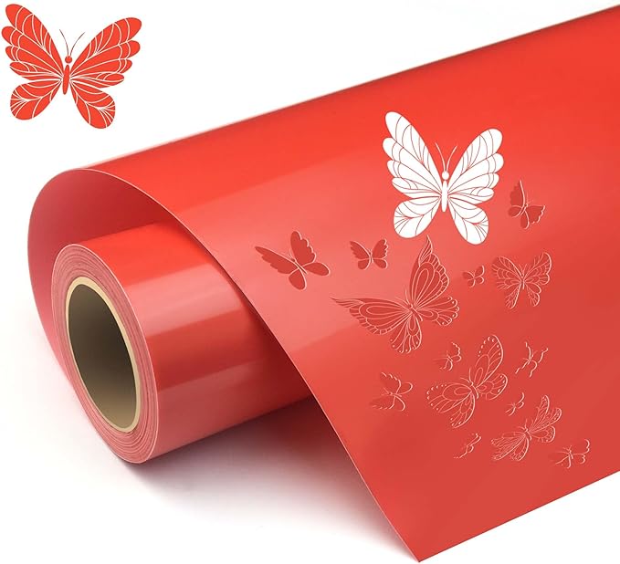 Glossy Red Permanent Vinyl, Car Decal, Scrapbooking, Glossy & Waterproof