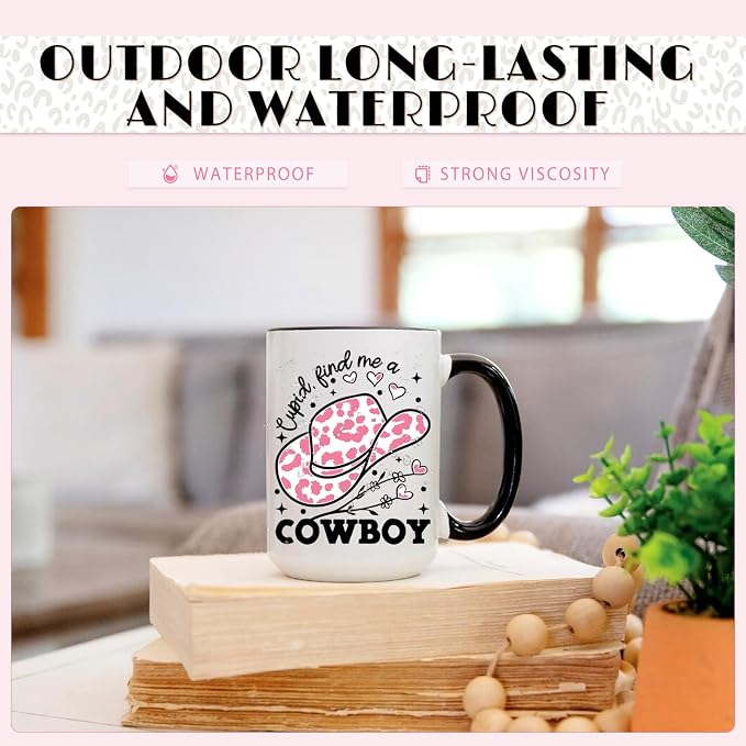 Tintnut Leopard Permanent Vinyl 8 Sheets 12x10in Pink Adhesive Vinyl | Cheetah