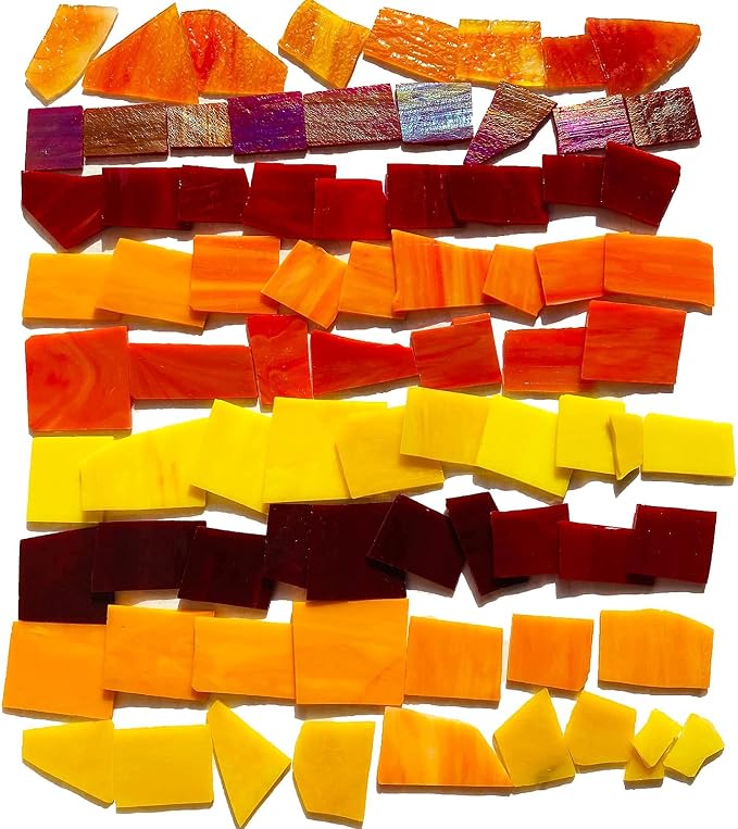 Stained Glass Scraps Sheets, Mosaic Tiles
