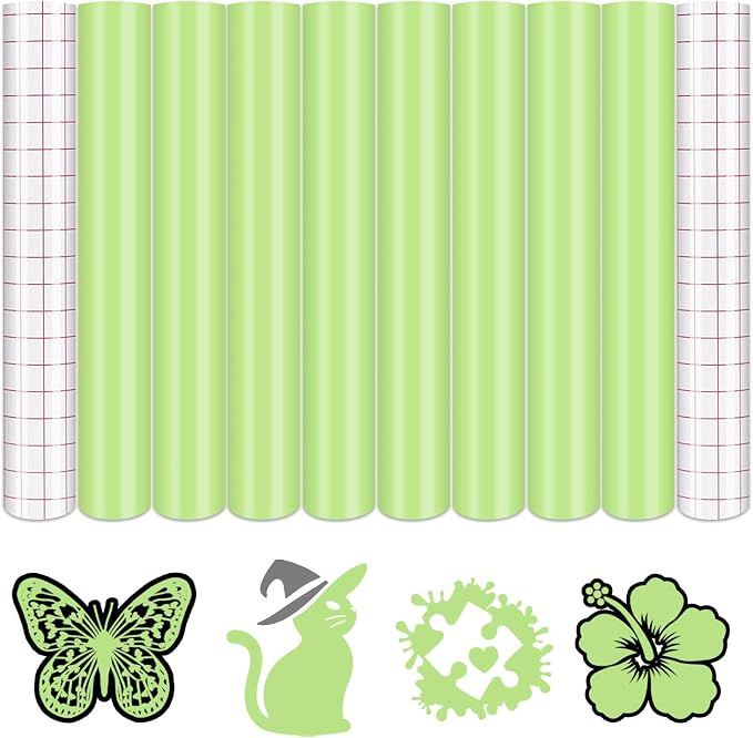 Tintnut Boho Permanent Vinyl 8 Sheets 12''x10'' Lime Green Adhesive Vinyl |