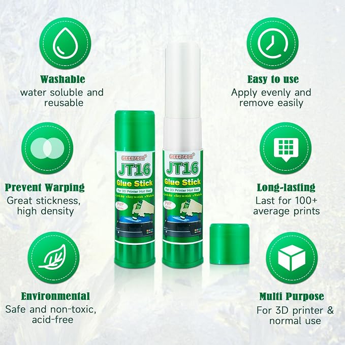 3D Printer Glue Sticks, 36 Grams Each PVP Solid Glue Sticks