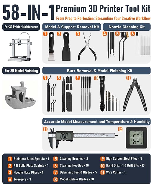 3D Printer Tools Kit, Quality 3D Printing Tool Kit