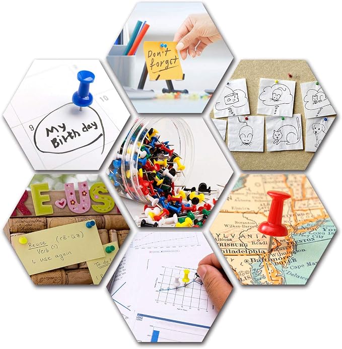 400Pcs Push Pins, Thumb Tacks for Bulletin Board, Stick Pins Thumb Tacks for