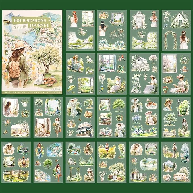 Spring Landscape Pre-Cut Journal Sticker Book