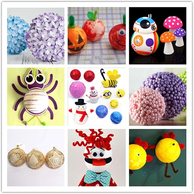 Crafjie 4 Inch Foam Balls, Polystyrene Foam Balls