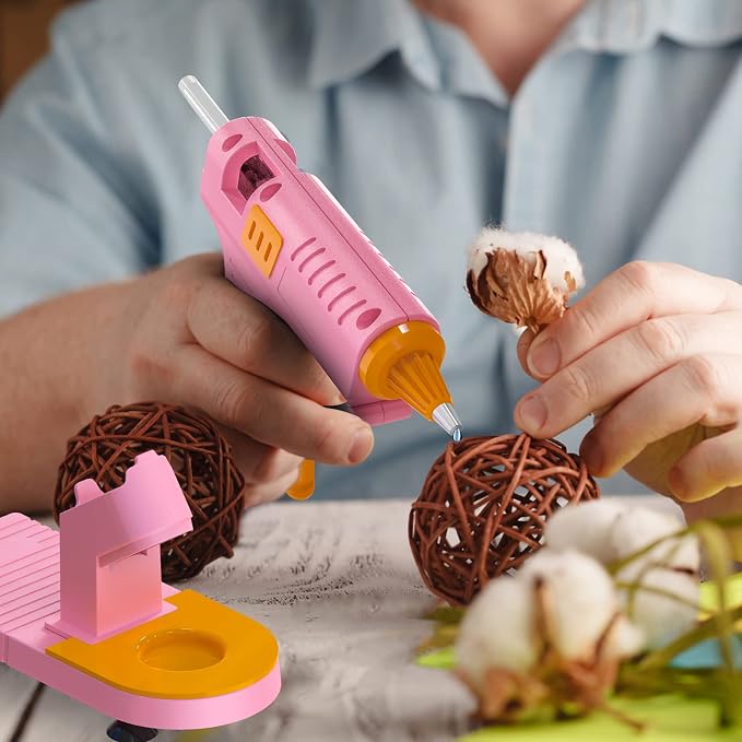 MONVICT Pink Hot Glue Gun Kit, Mini Glue Gun