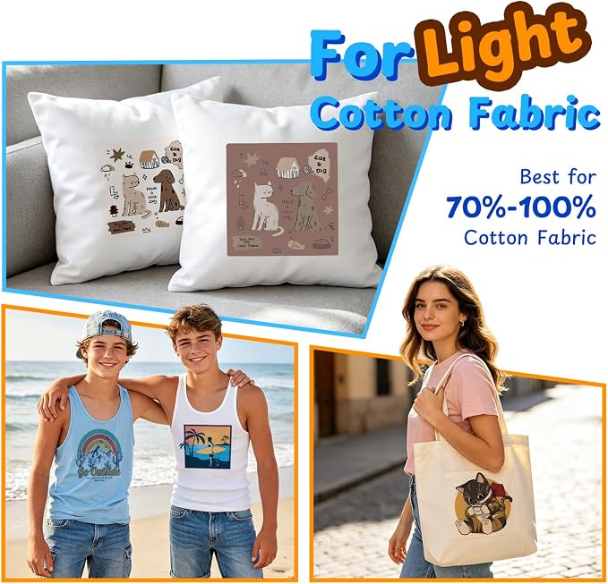 Heat Transfer Paper 30 Sheets, 8.5" X 11" Light Iron On Transfer Paper |