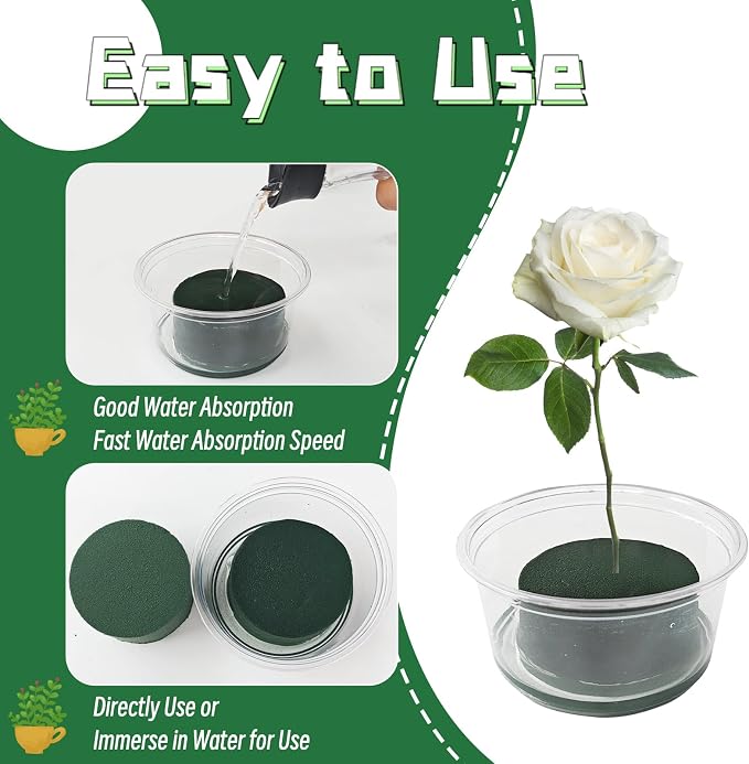 8 Pcs Round Floral Foam, Florist Plant Foam Block