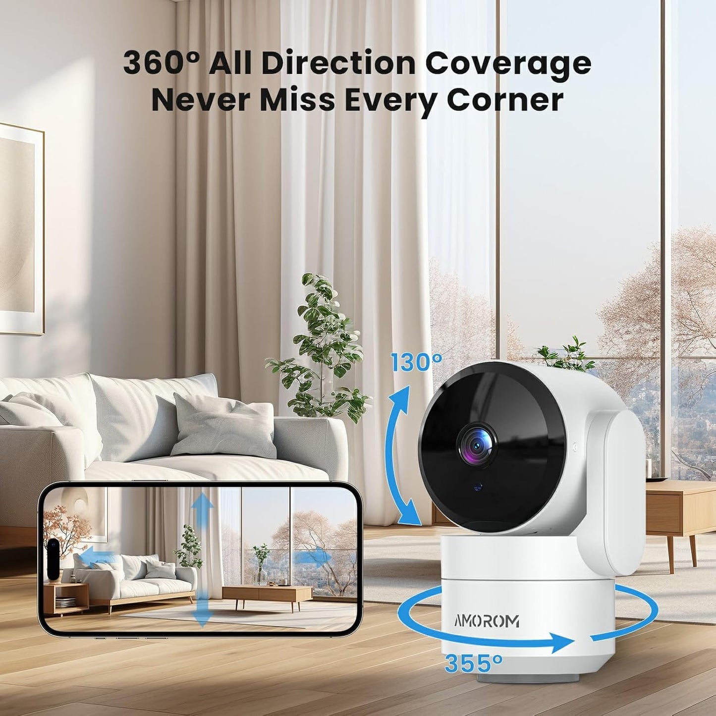 Pet Camera 360° Home Security Cameras (3 Pack)