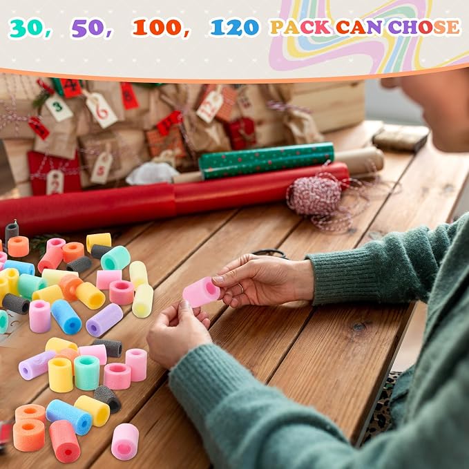 Frienda 100 Pcs Pool Noodles Bits Multicolor Craft Small Size Versatile Mixed