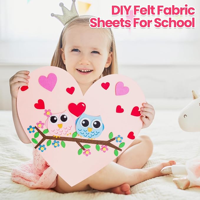 Moukeren 460 Pcs 12 x 8 Inch Felt Sheets Bulk