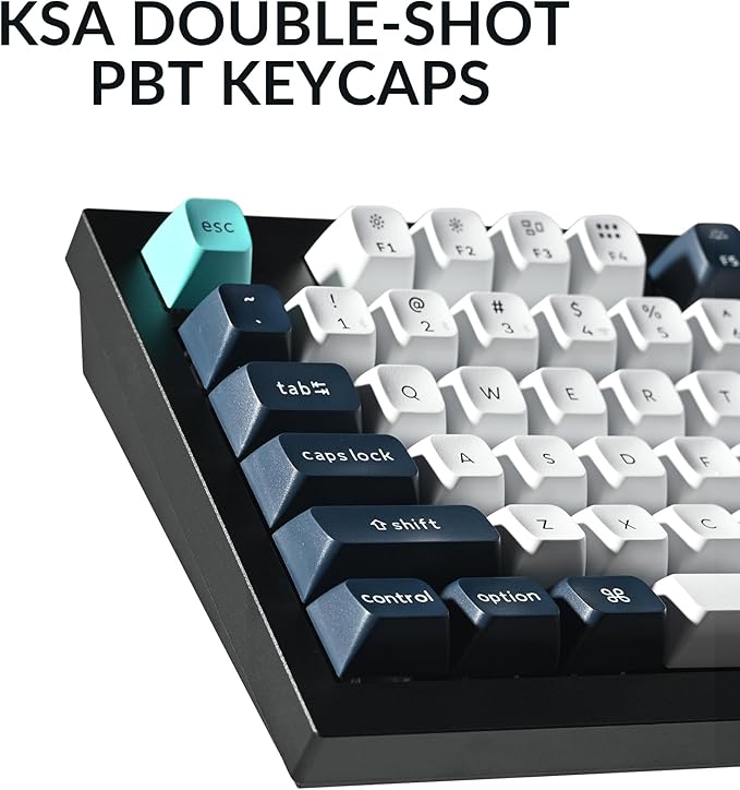 Keychron Q5 Max Wireless Custom Mechanical Keyboard, 2.4 GHz Bluetooth QMK Full Aluminum 96% Layout RGB with Hot-swappable Gateron Red Switch Compatible with Mac Windows Linux