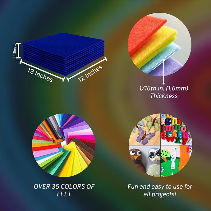 FabricLA Acrylic Felt Sheets for Crafts