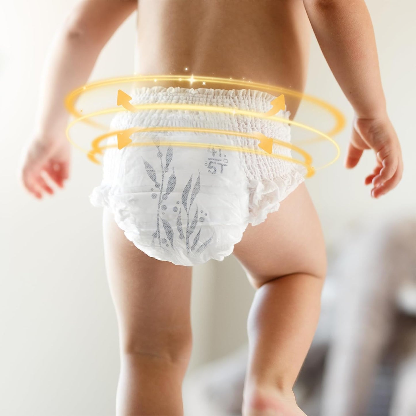 Parasol Clear+Dry Natural Disposable Diaper Pants, RashShield Protection and Active 360 Comfort Wrap, Hypoallergenic Training Diapers, Size 4 (2T-3T), 96 Count