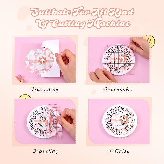 Tintnut Floral Permanent Vinyl 12 Sheets 12''x10'' Permanent Adhesive Vinyl |