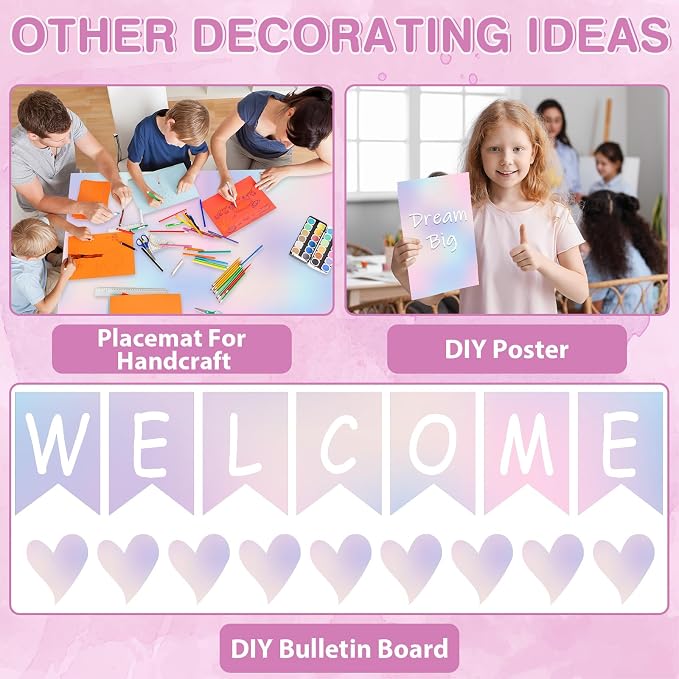 Dreamy Gradient Bulletin Board Paper Roll Pastel Gradient Bulletin Board