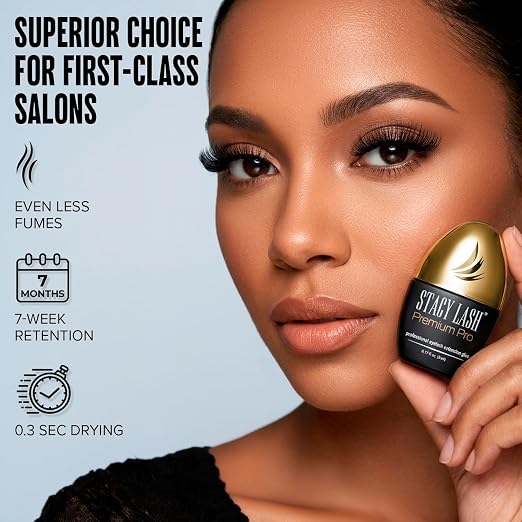 STACY LASH Premium Pro Eyelash Extension Glue 5ml 0.17 fl. oz./ Upgraded Low
