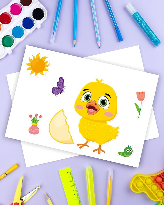 Aowplc Spring Make-a-Face Stickers