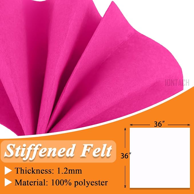 IONTACH 36" X 36" Stiff Felt Fabric 1.2mm Thick | Felt Sheet