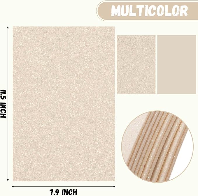 10 Pack Glitter Foam Sheets Craft 8 x 12 inch | Sparkles Foam Paper