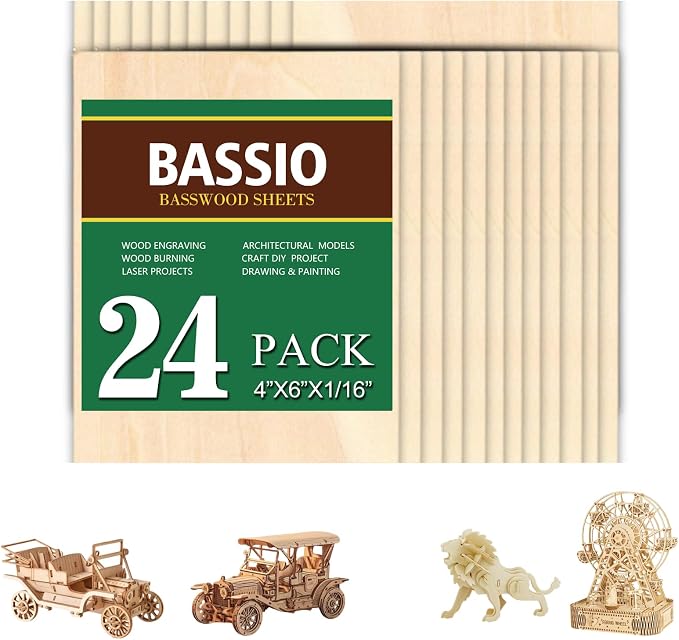 Basswood Polywood Sheets, Wood Burning, Model Making, DIY Crafts, Holiday Decor