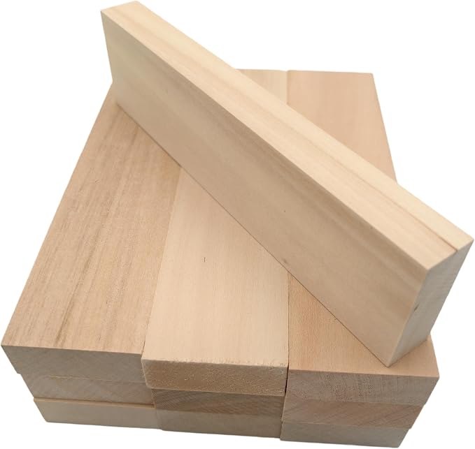 10PCS Basswood Carving Blocks, Whittling Wood Carving Kit, Unfinished Wooden