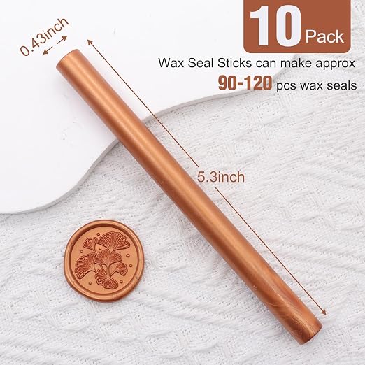 Metallic Copper Sealing Wax Sticks, HOSEALING 10pcs Glue Gun Sealing Wax Sticks