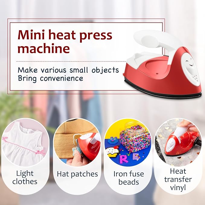 Honoson Mini Craft Iron Mini Heat Press Small Iron 3.93 x 2.36 x 2.76 in