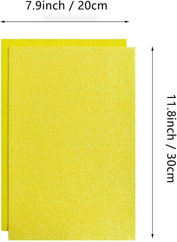 Jtnohx Glitter Felt Fabric, 8 x12 inches Felt Square Glitter