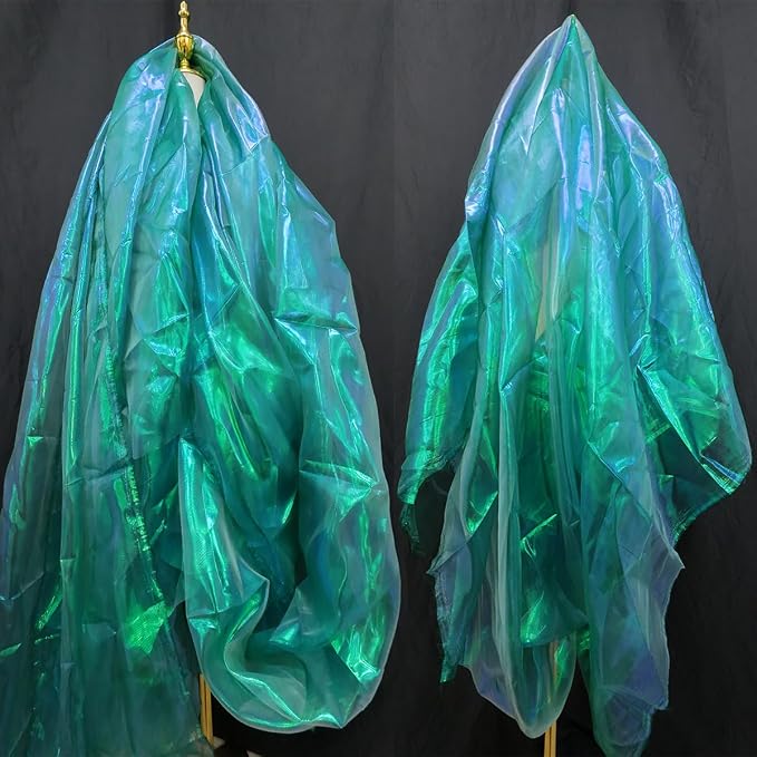 Blackish Green 3.3 Yard Long Iridescent Organza Fabric