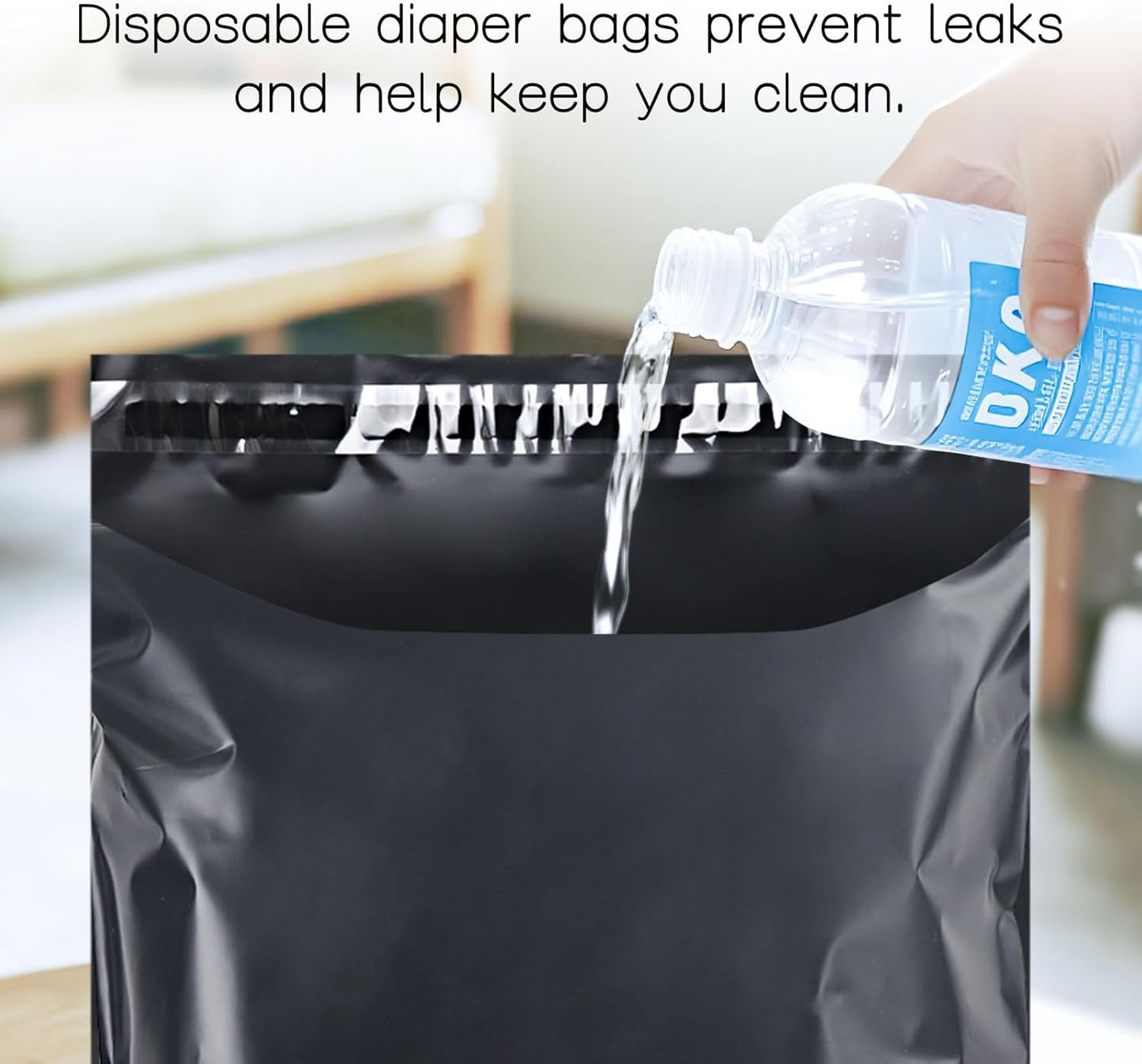 Adult Diaper Disposal Plastic Bags for Adult Catheter Bags Disposal,Self-Adhesive Strips to Seal in Odours,Waterproof and Leak-Proof,Suitable for Elderly Nappy Care at Home and Travel (100)
