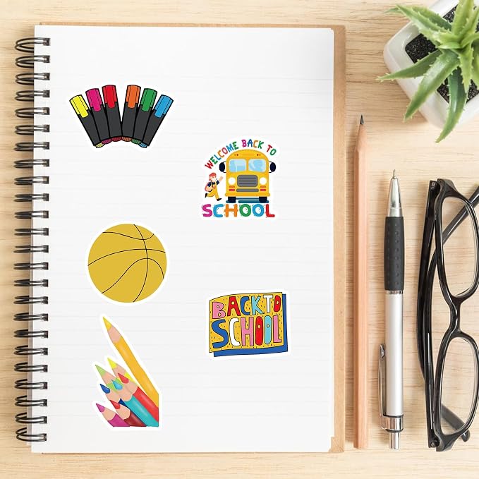 50PCS Back to School Stickers, First Day of School Teacher Reward Party