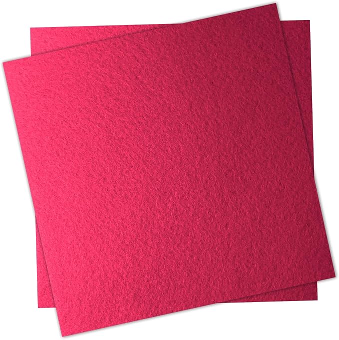 12" x 12" Felt Fabric Sheets for Crafts, 1mm Thick, Squares Felt Paper for