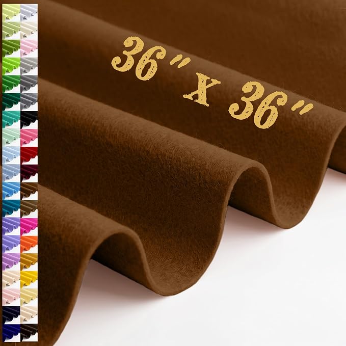 Large Felt Fabric Sheet 36 x 36 Inch, 1.6mm Thick | Soft nonwoven felt