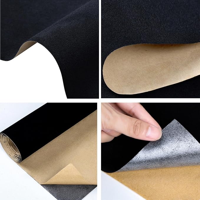 Self Adhesive Plush Velvet Fabric Sheets Velvet Flock Paper Roll Soft Flocking