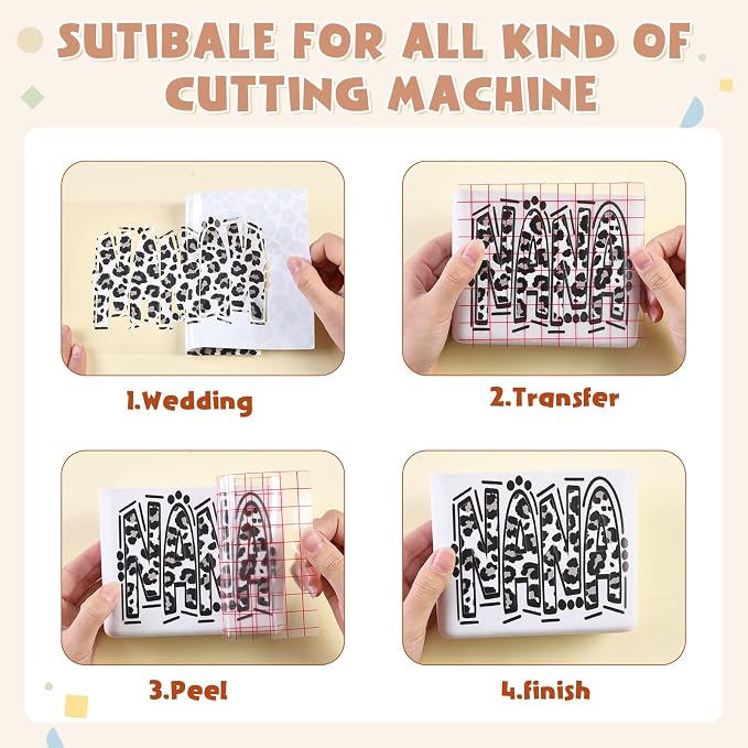Tintnut Leopard Cheetah Permanent Vinyl Roll 12in x 5ft Adhesive Vinyl | Black