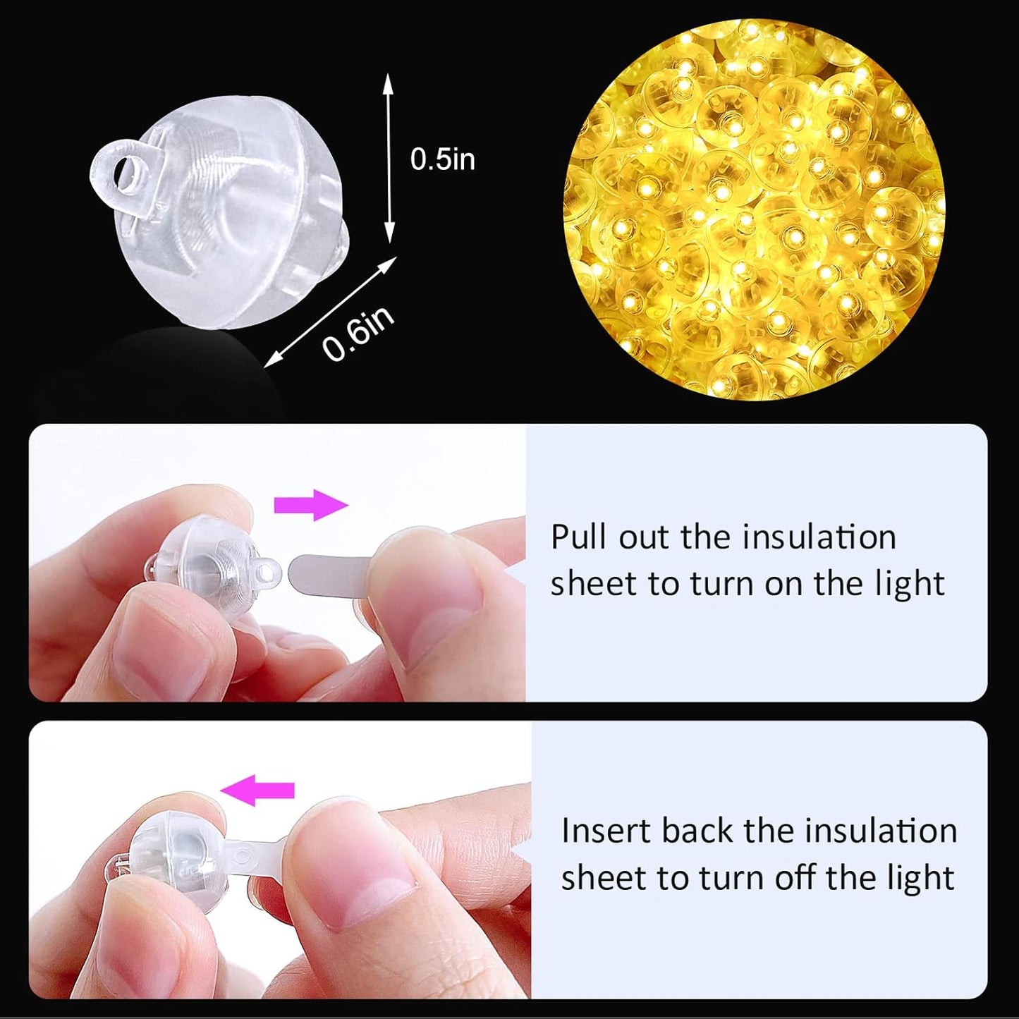 ZGWJ 50PCs Flash Mini Led Lights for Paper Lantern, Led Balloons Light up Balloons for Neon Party Lights Easter Eggs Christmas Halloween Birthday Party Wedding Decoration