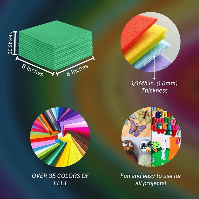 FabricLA Acrylic Felt Sheets for Crafts