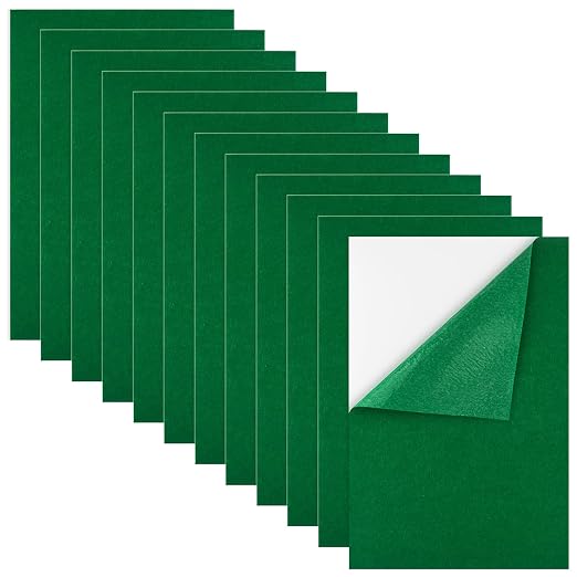 Morcheiong 12 Pcs Self Adhesive Felt Sheet Soft Felt Sheets